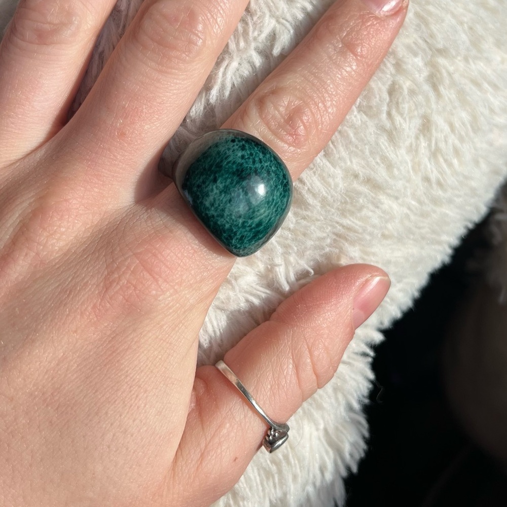 Dark Green Dome Ring